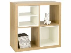 Bibliothèque 4 Cases Blanc