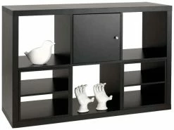 Bibliothèque 6 Cases Noir