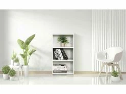 Bibliothèque 3 Cases Bois Foncé