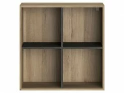 Bibliotheque 2x2 Cases Bois Clair