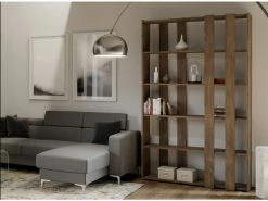 LES_TENDANCES Bibliothèque Bois Noyer Samba 120 Cm