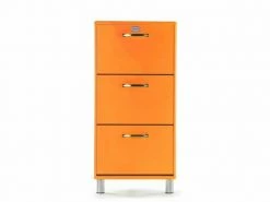 Subleem Meuble à Chaussures 3 Rabats California Orange