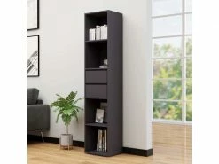 Esthetique étagères Ensemble Lima Bibliothèque Gris 36x30x171 Cm Aggloméré