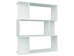 Icaverne - Bibliothèques Famille Bibliothèque/séparateur De Pièce Blanc 80x24x96 Cm Aggloméré