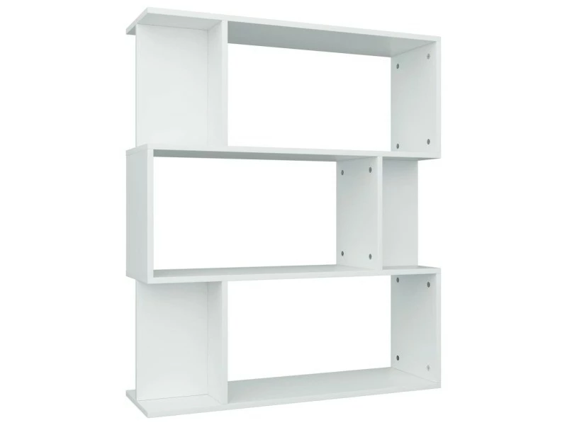 Icaverne - Bibliothèques Famille Bibliothèque/séparateur De Pièce Blanc 80x24x96 Cm Aggloméré