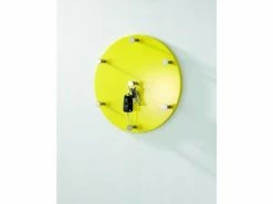 Chic Nuancemeuble Garderobe Murale Mogadiscio Jaune-chromé H- ø35 Cm