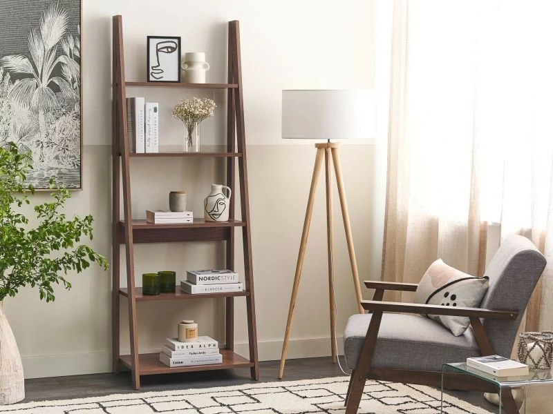 BELIANI Étagère à 5 étages En Bois Foncé Wilton – Image 2