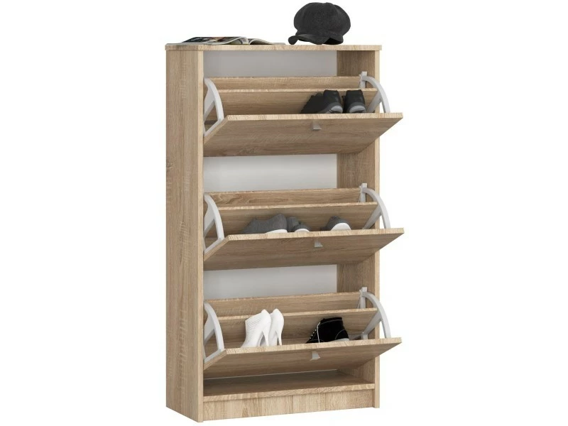 3xeliving Deanna 3 Meuble à Chaussures Sonoma – Image 2