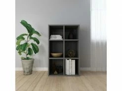 Chic étagères Categorie Malabo Bibliothèque/buffet Gris Brillant 66x30x97,8 Cm Aggloméré