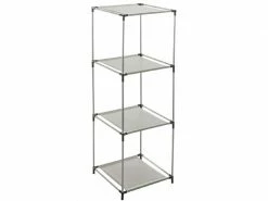 Penderie Chic étagères De Rangement 4 Casiers - Gris