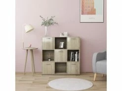 Vidaxl Bibliothèque Chêne Sonoma 90x30x90 Cm Aggloméré