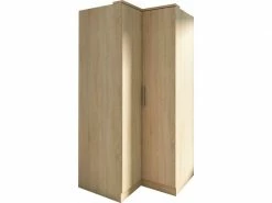 TERRE_DE_NUIT Armoire D'angle 2 Portes En Bois Imitation Chêne - Ar9056
