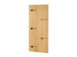 Distingué Nuancemeuble Garderobe Murale Nassau Hêtre-chromé L60 X P6 X H25 Cm