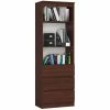 Akord Bibliothèque De Bureau, étagère R60 Wengé 60 Cm 3 Tiroirs Couleur Wengé Mat, 3 étagères - 60x35x180 Cm