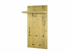 Distingué Nuancemeuble Garderobe Murale Managua Chêne-chromé L49 X P31 X H100 Cm