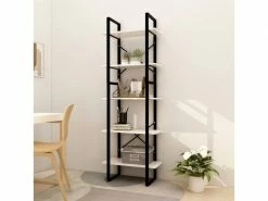 Vidaxl Bibliothèque à 5 Niveaux Blanc 60x30x175 Cm Bois De Pin