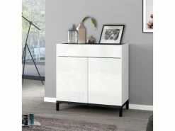 AHD_AMAZING_HOME_DESIGN Meuble à Chaussures Blanc D'entrée 12 Paires De Tiroirs à Chaussures Design Calvin