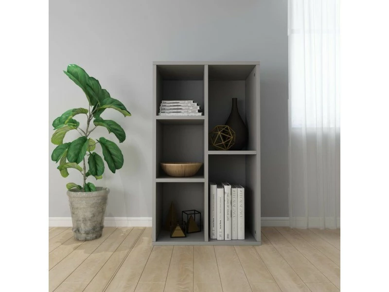 Superbe étagères Ligne Téhéran Bibliothèque/buffet Gris 45 X 25 X 80 Cm Aggloméré