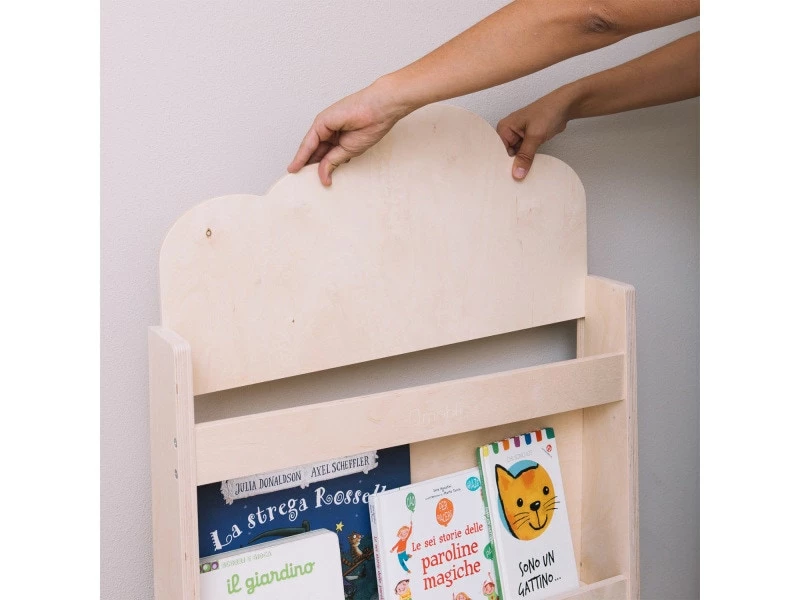 Bibliothèque Pour Enfants - Blumfeldt Cuckoo Natural - 3 étagères - 60 X 95 X 13cm - Bois - Modèle Nuage – Image 3