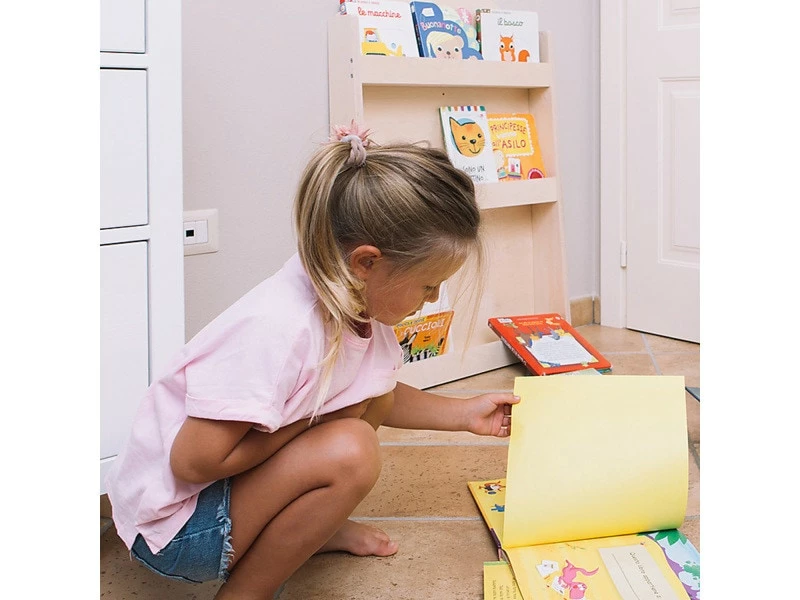 Bibliothèque Pour Enfants - Blumfeldt Cuckoo Natural - 3 étagères - 60 X 95 X 13cm - Bois - Modèle Nuage – Image 4
