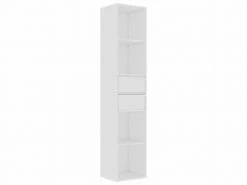 Icaverne - Bibliothèques Reference Bibliothèque Blanc 36x30x171 Cm Aggloméré