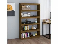 Vidaxl Bibliothèque/séparateur De Pièce Marron Miel 100x30x167,5cm Pin