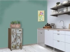 Homemania Décoration Murale Eléphant - Avec Portes, étagères - De L'entrée, Du Salon, De La Chambre à Coucher, De La Cuisine - Multicolore En Bois, 60 X 36 X 116 Cm