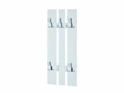 Magnifique Nuancemeuble Garderobe Murale Lilongwe Blanc-optique Inox L40 X P9 X H100 Cm