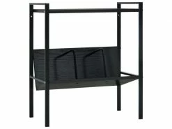 Chic étagères Categorie Wellington Bibliothèque 2 Niveaux Noir 52x28x59 Cm Aggloméré