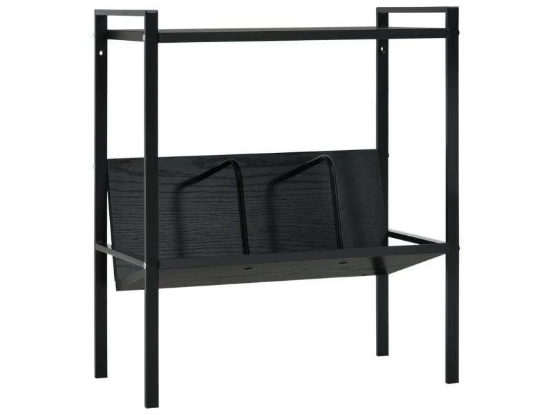 Chic étagères Categorie Wellington Bibliothèque 2 Niveaux Noir 52x28x59 Cm Aggloméré