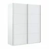 TERRE_DE_NUIT Armoire Penderie 2 Portes Coulissantes En Bois Blanc - Ar17071