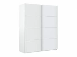 TERRE_DE_NUIT Armoire Penderie 2 Portes Coulissantes En Bois Blanc - Ar17071
