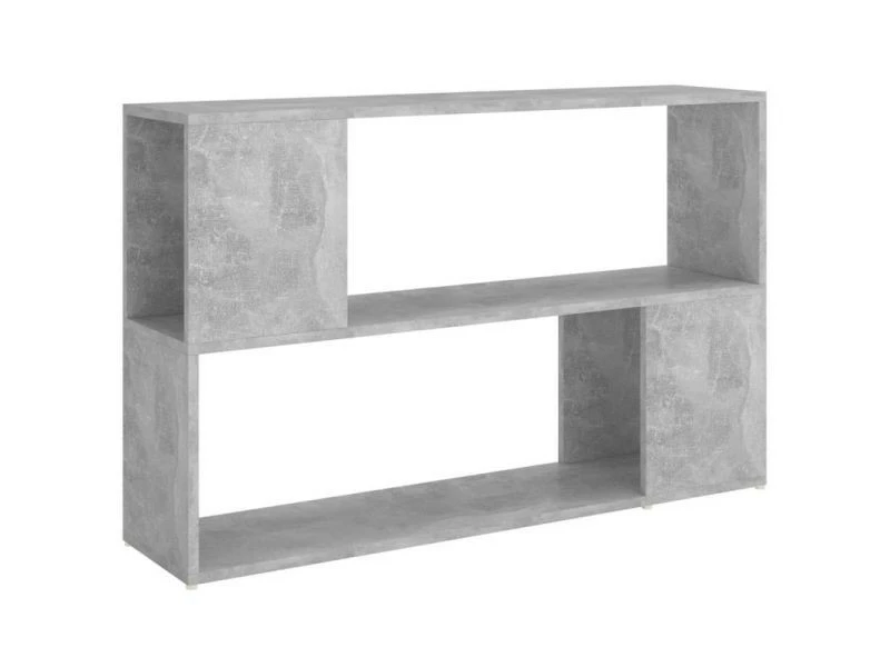 Vidaxl Bibliothèque Gris Béton 100x24x63 Cm Aggloméré – Image 2