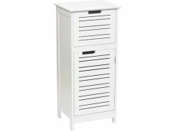 Very Nice Miami Meuble De Rangement 1 Tiroir Et 1 Porte - 83x36x30cm - Commode - Mdf - Blanc - Rangement - Meuble - Intérieur - Salle De Bain