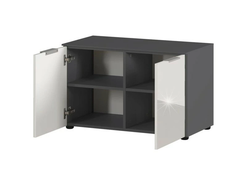 Germania Banc à Chaussures Gw-rimini 75x40x48 Cm Graphite Et Blanc – Image 5