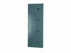 Magnifique Nuancemeuble Garderobe Murale Copenhague Gris-chromé L80 X P6 X H30 Cm