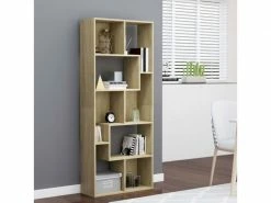 Vidaxl Bibliothèque Chêne Sonoma 67x24x161 Cm Aggloméré