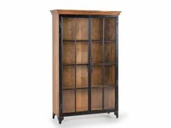 Bibliothèque En Bois D'acacia Coloris Naturel - Longueur 110 X Profondeur 40 X Hauteur 180 Cm