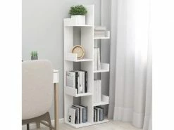 Vidaxl Bibliothèque Blanc 48x25,5x140 Cm Aggloméré
