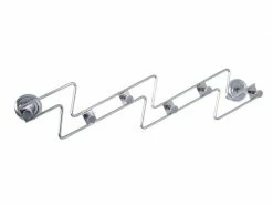 Sublime Nuancemeuble Lot De 4 Garderobe Murale Moroni Optique Inox L61 X P12 X H12 Cm