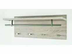 Joli Nuancemeuble Garderobe Murale Naypyidaw Chêne-optique Inox L75 X P26 X H30 Cm