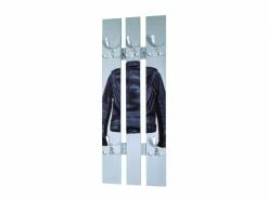 Sublime Nuancemeuble Garderobe Murale Buenos Aires Gris-noir-optique Inox L40 X P9 X H100 Cm