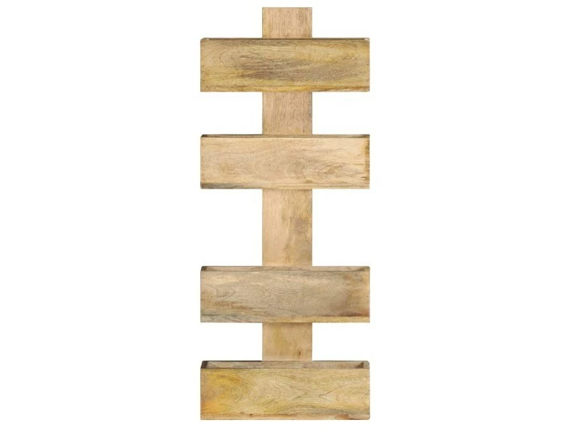 Icaverne - Bibliothèques Selection Porte-revue Mural 30x11x72 Cm Bois De Manguier Solide