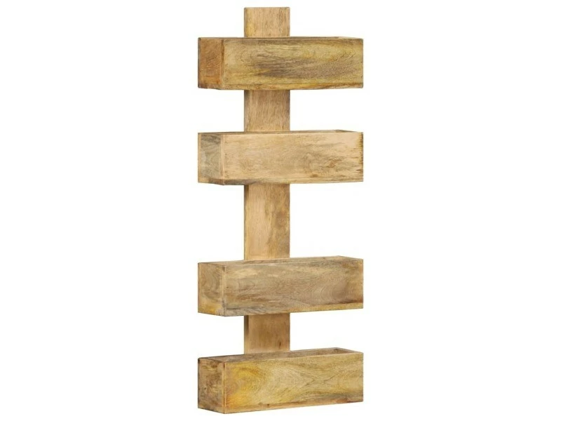 Icaverne - Bibliothèques Selection Porte-revue Mural 30x11x72 Cm Bois De Manguier Solide – Image 2