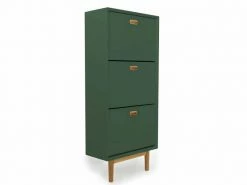 Bobochic Meuble à Chaussures 3 Rabats Kiara Vert