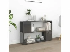 Vidaxl Bibliothèque Gris Brillant 100x24x63 Cm Aggloméré