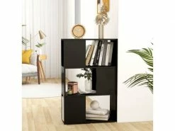 Vidaxl Bibliothèque/séparateur De Pièce Noir 60x24x94 Cm Aggloméré