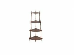 Étagère D'angle Avec 4 Niveaux En Bois Et Mdf 34x34x102cm Eta05003