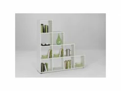 Etagère Escalier Contemporaine 10 Compartiments Elba / Coloris : Blanc