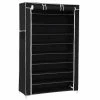 Hombuy® étagères à Chaussures Porte-chaussures Armoire De Rangement 9 Couches Avec Housse Noir 88 X 28 X 160cm